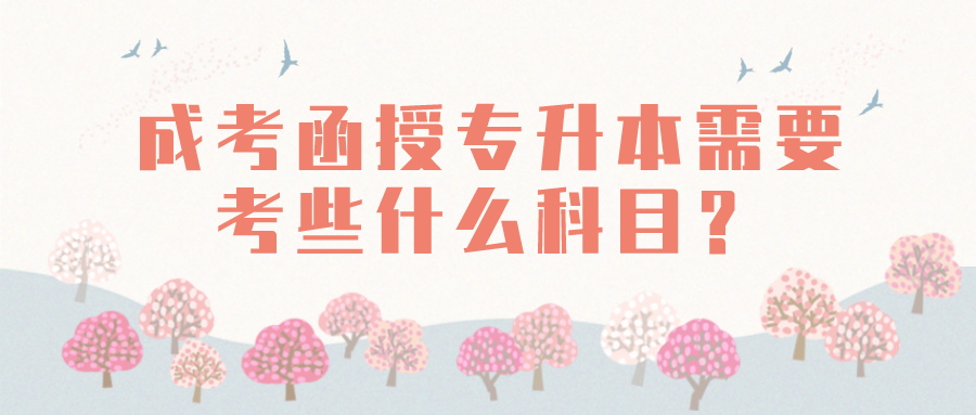 成考函授专升本的入学考试需要考些什么科目？